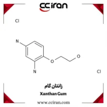 پودر زانتان‌گام با رنگ سفید مایل به کرم در بسته‌بندی صنعتی
